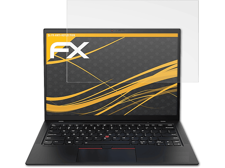 ATFOLIX 2x FX-Antireflex Displayschutz(für Lenovo X1 ThinkPad (9th Carbon 2021)) Gen
