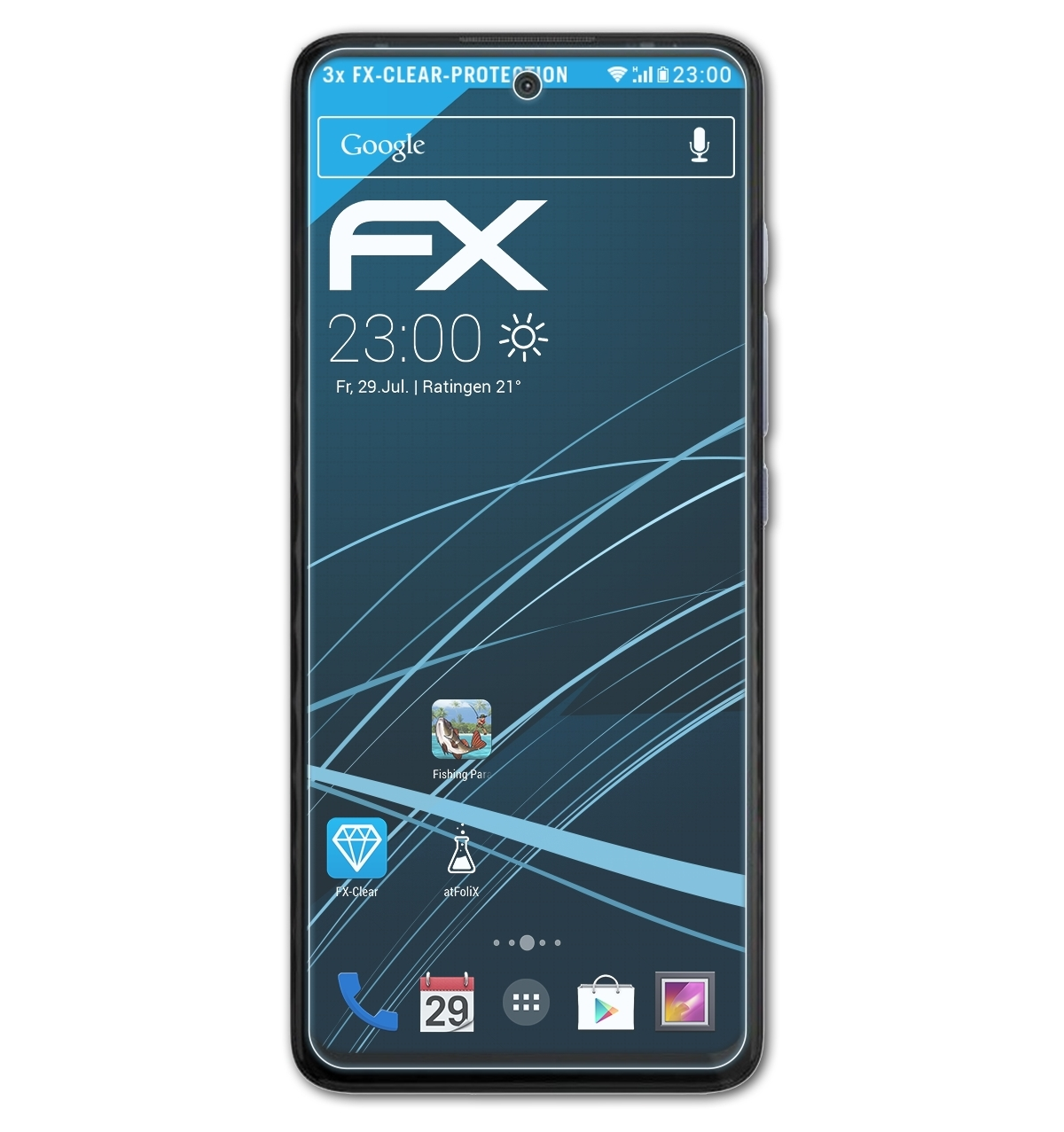 ATFOLIX 3x Motorola Displayschutz(für FX-Clear Moto Fusion) G40