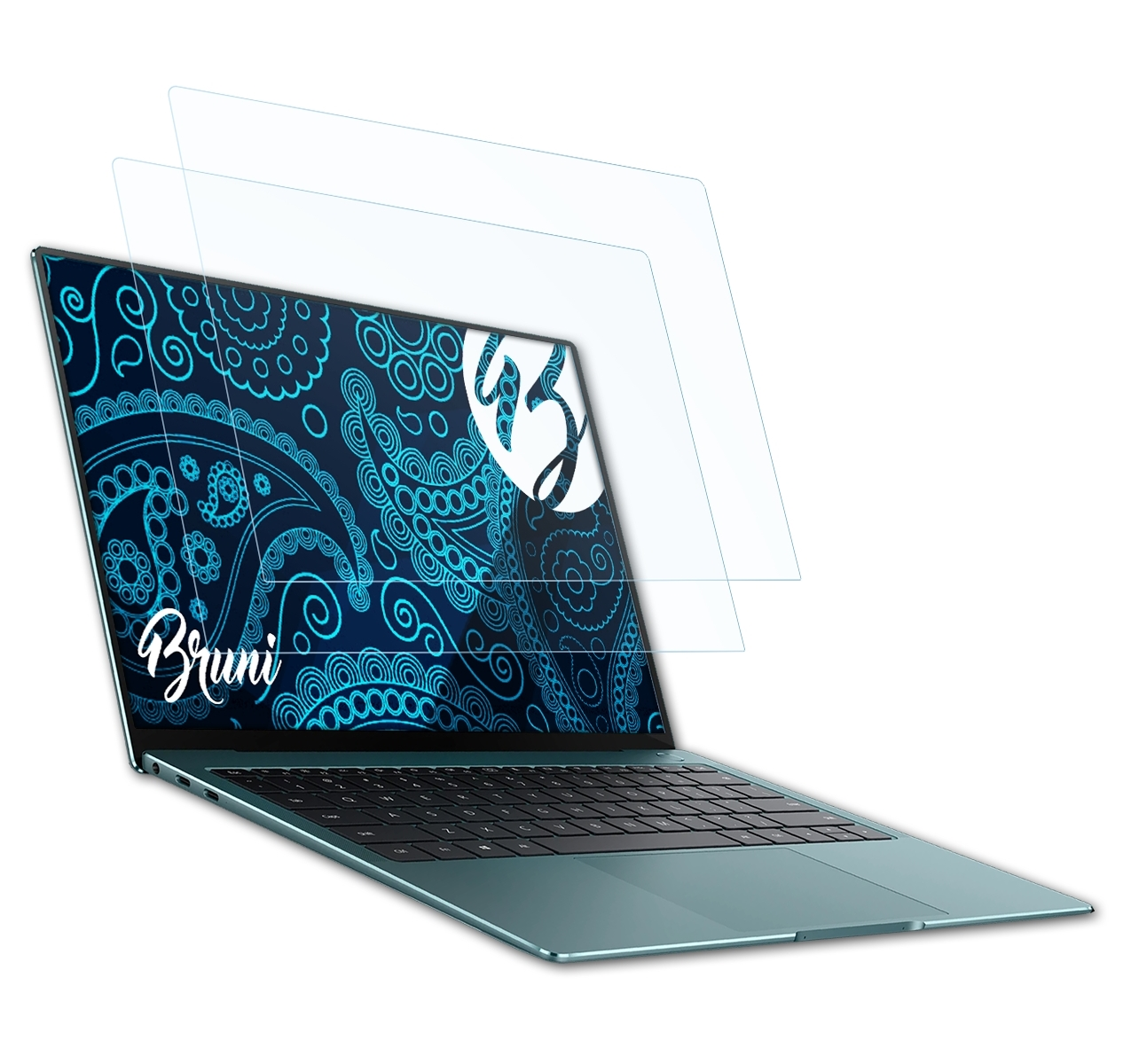BRUNI 2x Basics-Clear Schutzfolie(für Huawei (2021)) X MateBook Pro