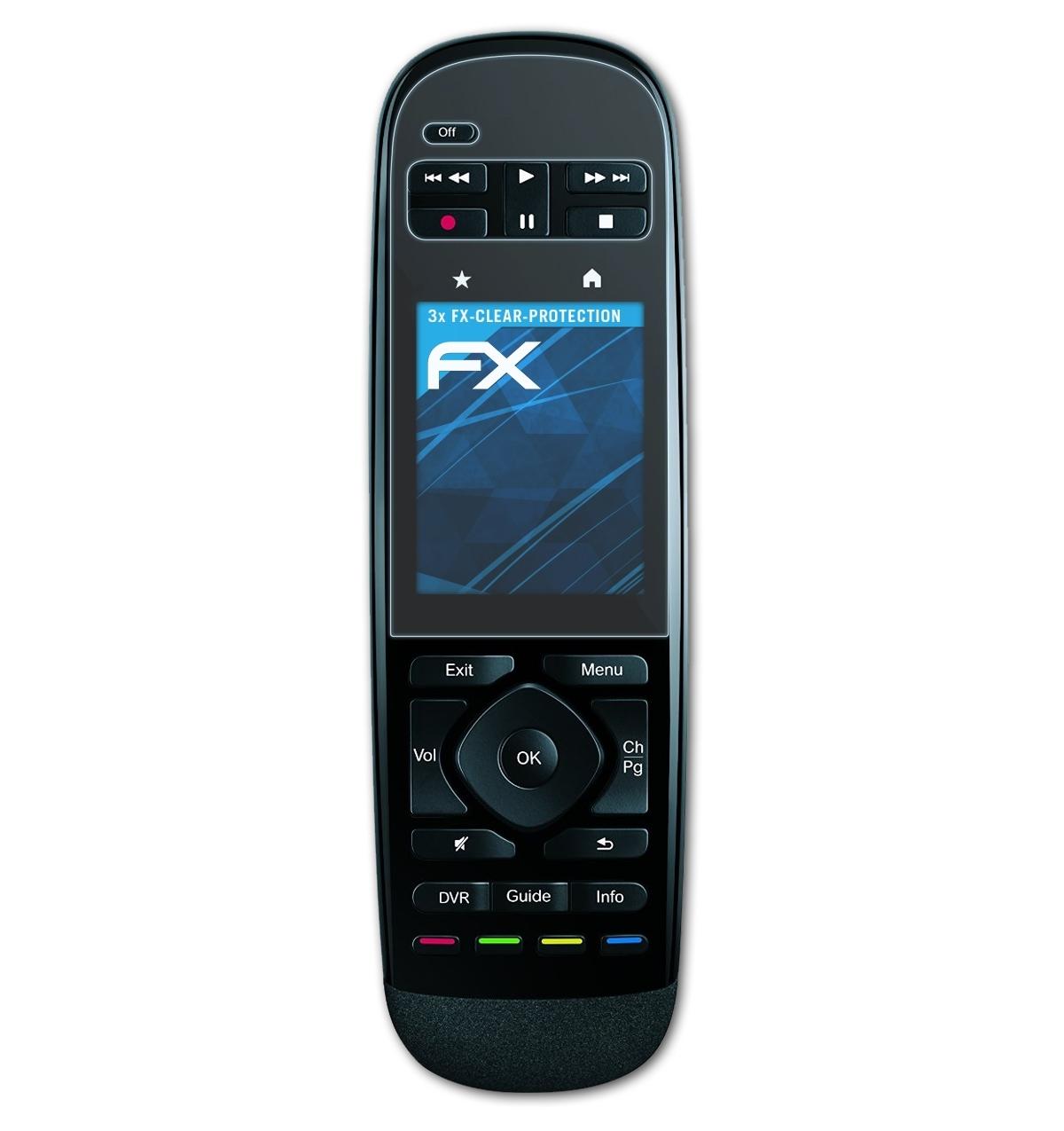 ATFOLIX 3x FX-Clear Displayschutz(für Logitech Ultimate Touch Harmony / One)