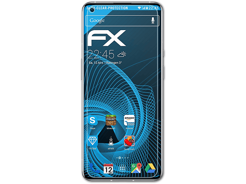 ATFOLIX 3x FX-Clear Displayschutz(für OnePlus 9 Pro)