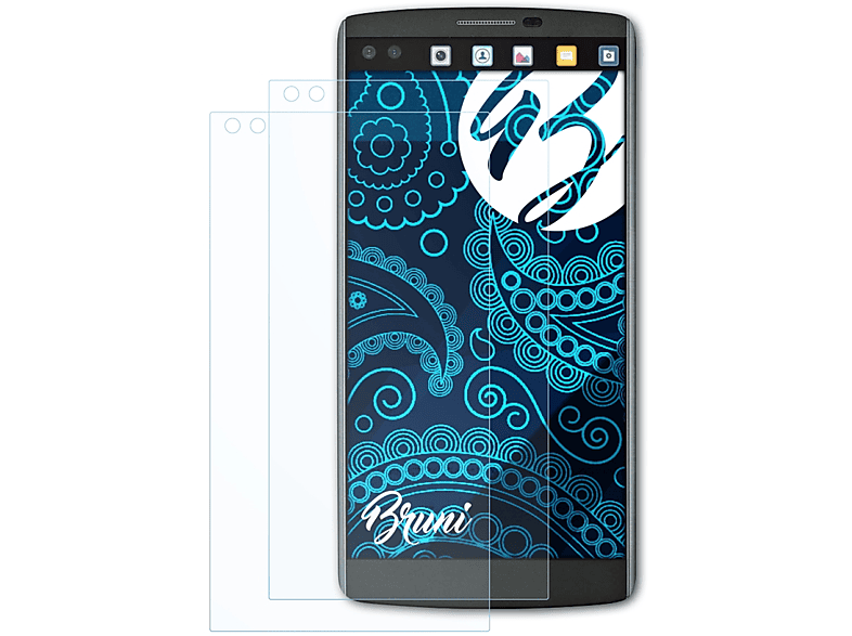 BRUNI 2x Basics-Clear Schutzfolie(für LG V10)