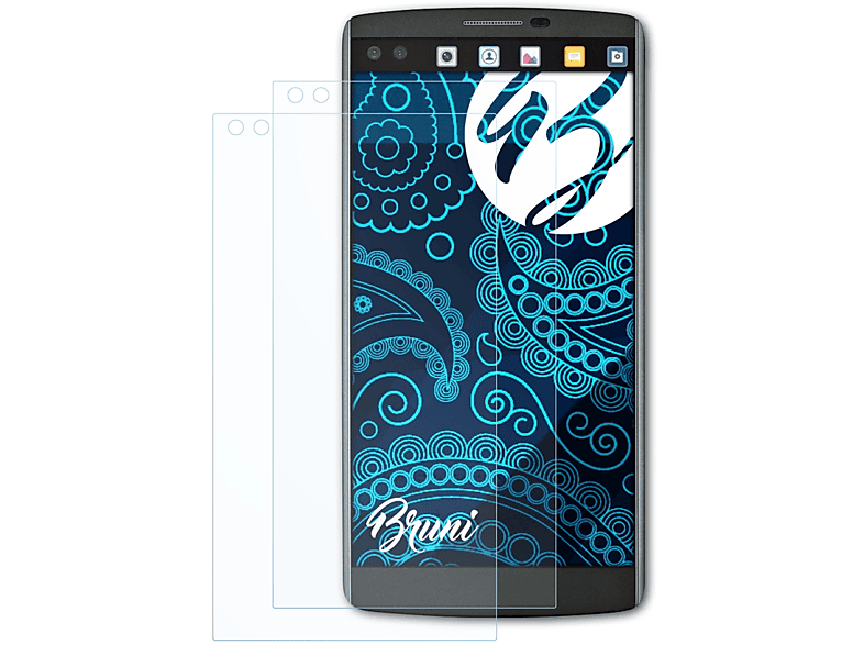2x Basics-Clear BRUNI LG V10) Schutzfolie(für