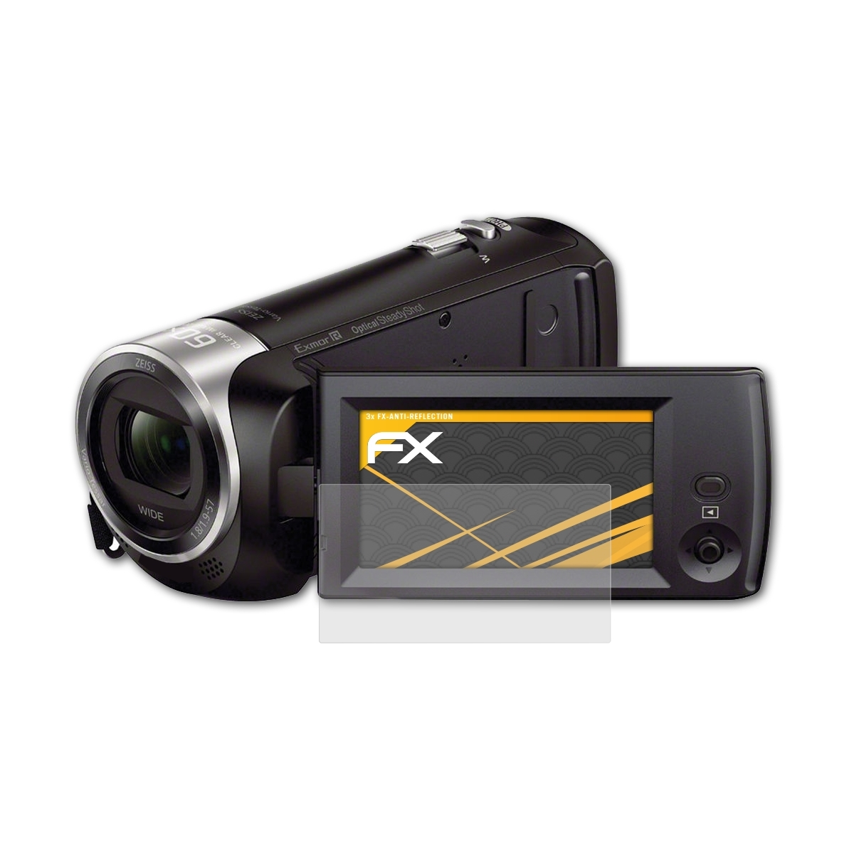 ATFOLIX 3x FX-Antireflex Displayschutz(für HDR-CX405) Sony