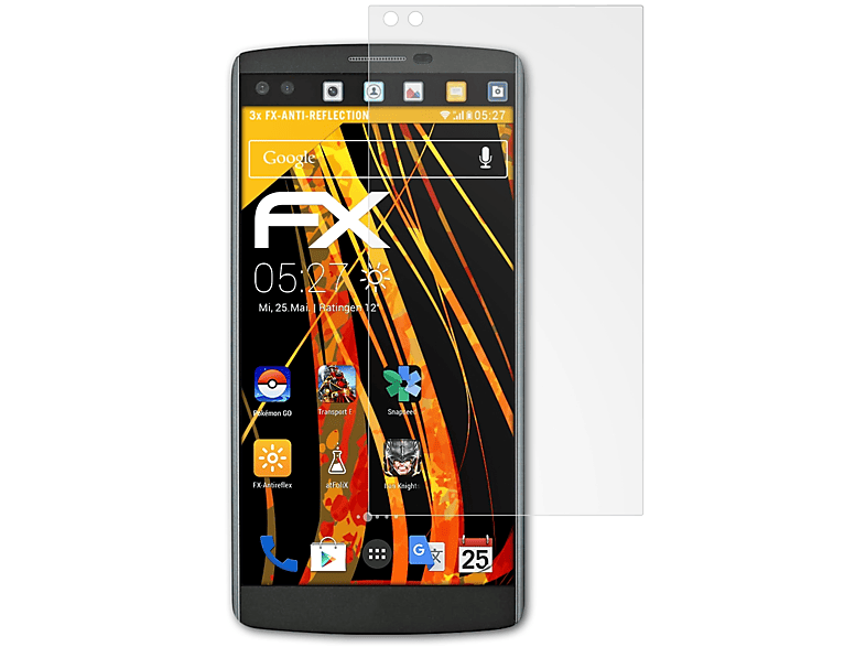 ATFOLIX 3x FX-Antireflex V10) LG Displayschutz(für