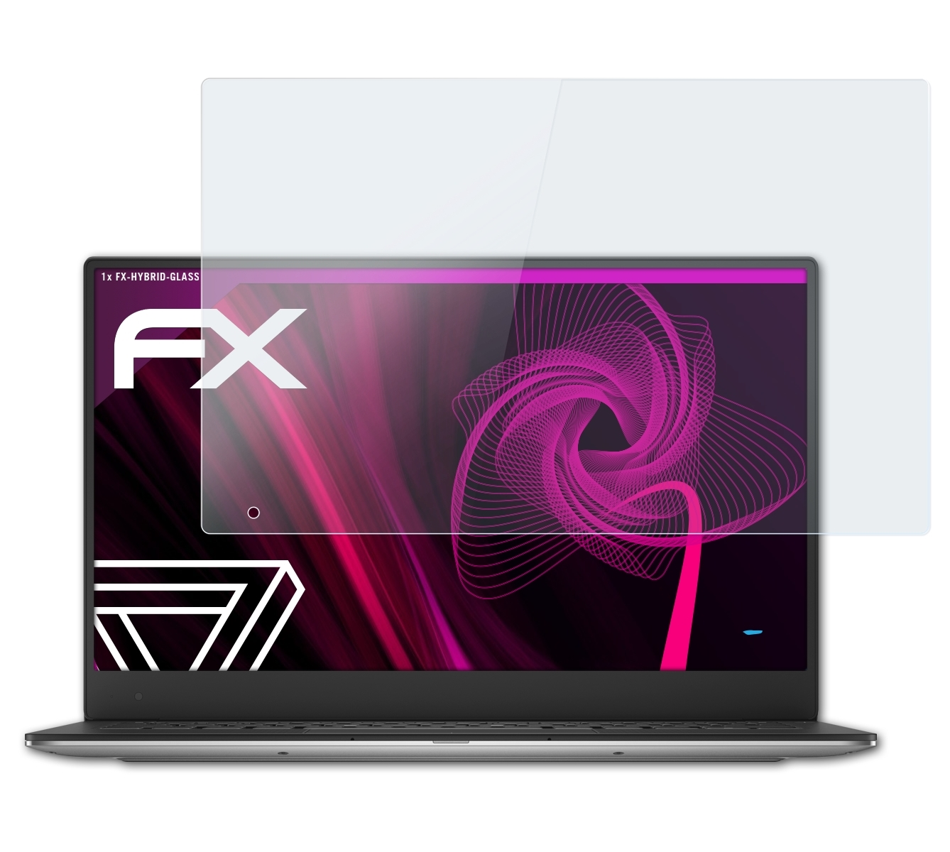 ATFOLIX FX-Hybrid-Glass Ultrabook XPS 2015)) Schutzglas(für Version Dell 13 QHD+, (9343