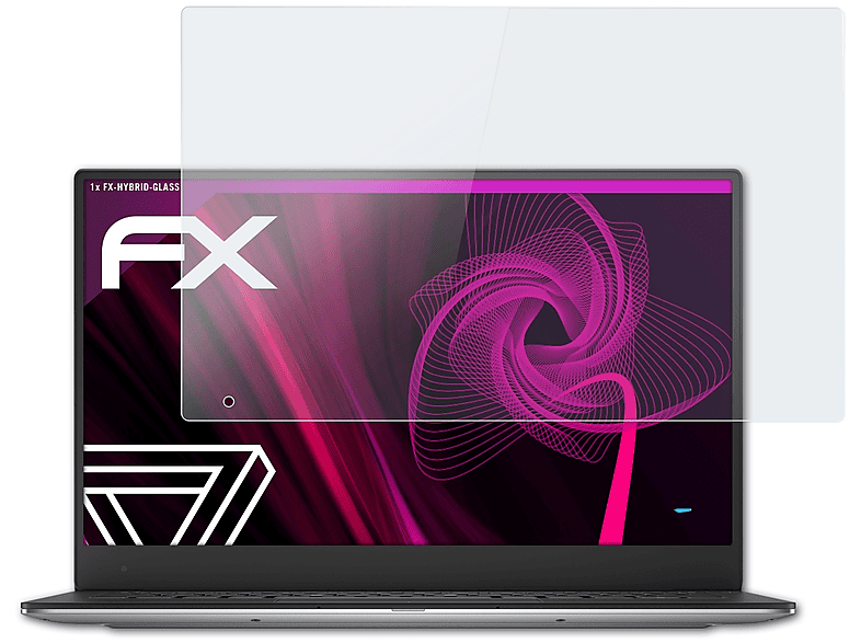 ATFOLIX FX-Hybrid-Glass Schutzglas(für Dell XPS 13 Ultrabook (9343 QHD+, Version 2015))