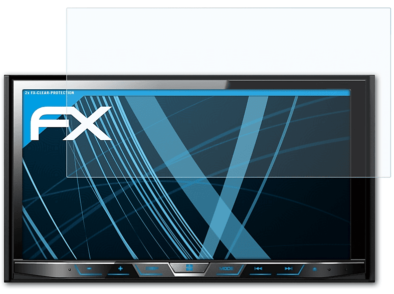 ATFOLIX 2x FX-Clear Displayschutz(für Pioneer AVH-X5700DAB X5800DAB) 