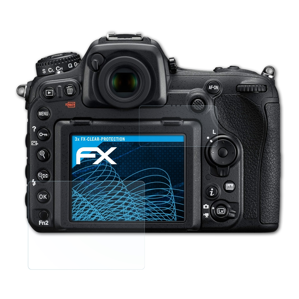 ATFOLIX 3x FX-Clear D500) Displayschutz(für Nikon