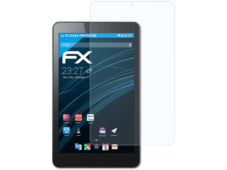 2x Iconia Acer FX-Clear (B1-820)) One ATFOLIX Displayschutz(für 8