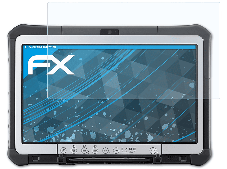 ATFOLIX 2x FX-Clear Displayschutz(für Panasonic ToughBook CF-D1)