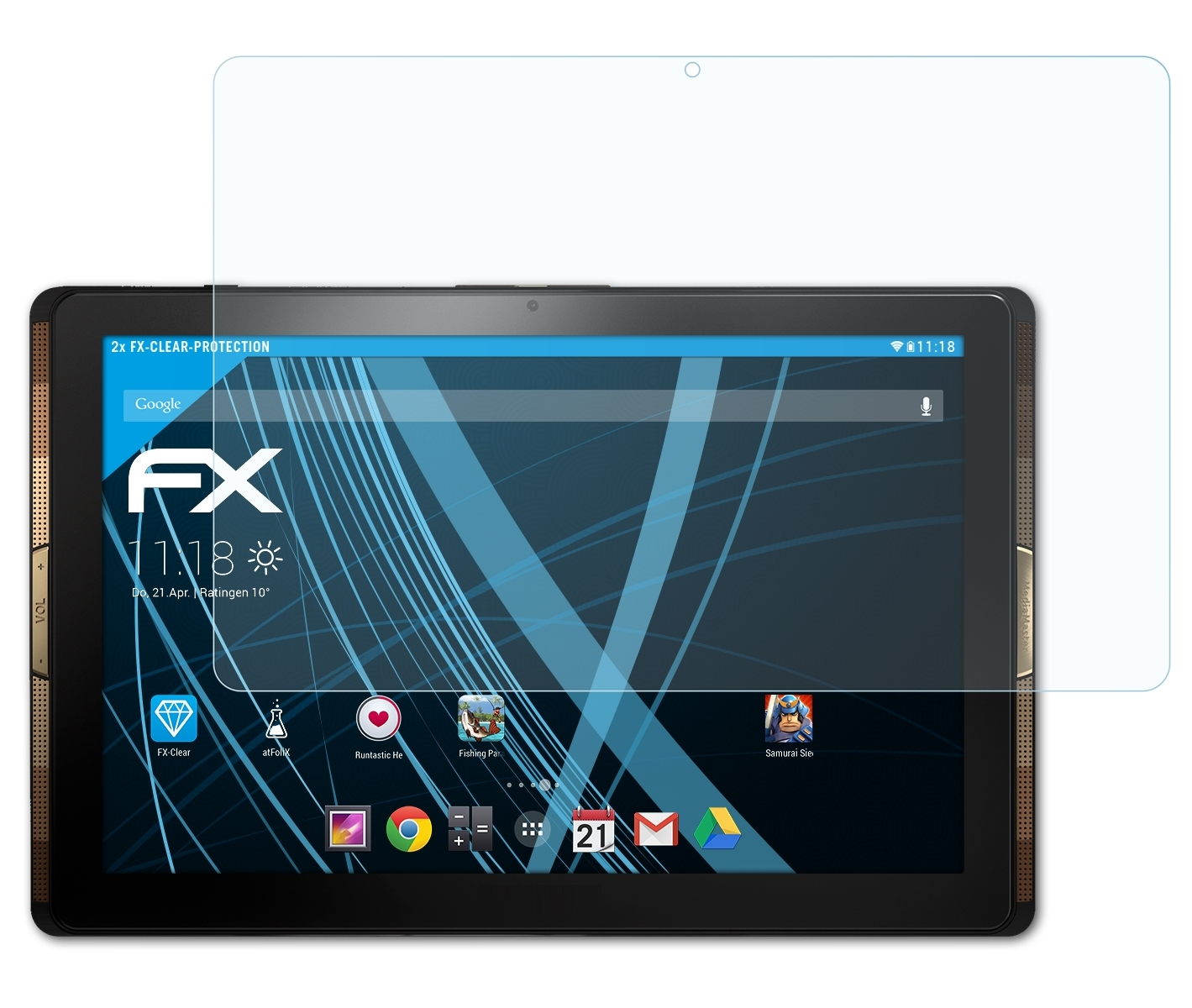 Displayschutz(für Acer 2x 10 (A3-A40)) Tab FX-Clear Iconia ATFOLIX