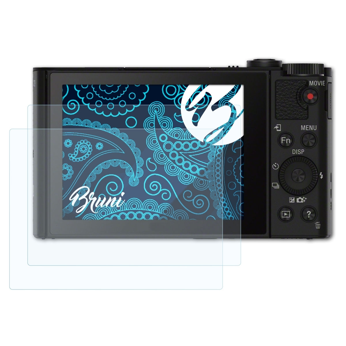 BRUNI 2x Basics-Clear Schutzfolie(für Sony DSC-WX500)