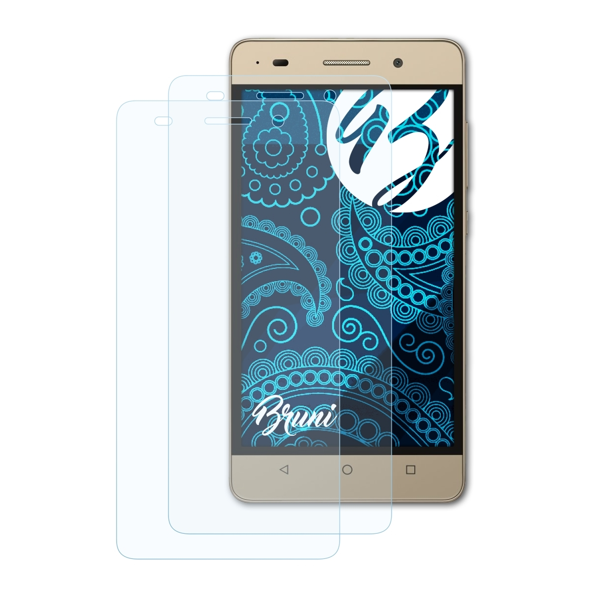 BRUNI 2x Basics-Clear Schutzfolie(für Huawei G Mini) Play