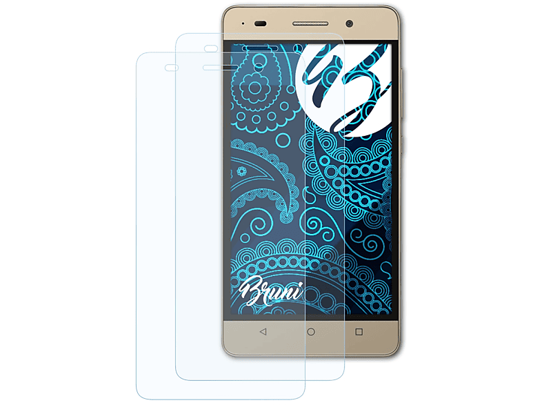 BRUNI 2x Basics-Clear Schutzfolie(für Huawei G Play Mini)
