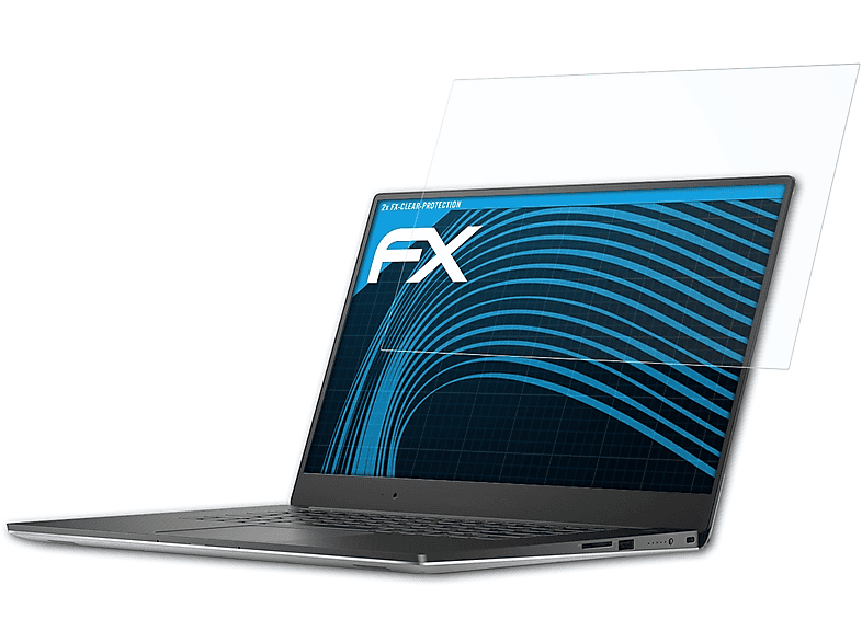 ATFOLIX 2x FX-Clear Displayschutz(für Dell Precision 15 5000 (5510))