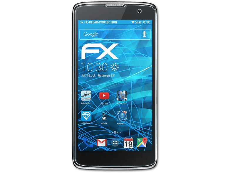 ATFOLIX 3x FX-Clear Displayschutz(für LG K7)