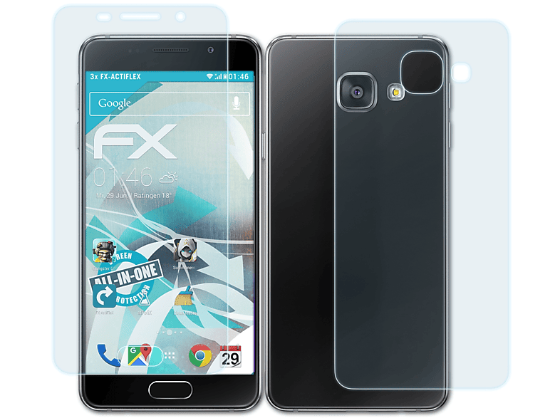 ATFOLIX 3x FX-ActiFleX Displayschutz(für Samsung Galaxy A3 (2016))