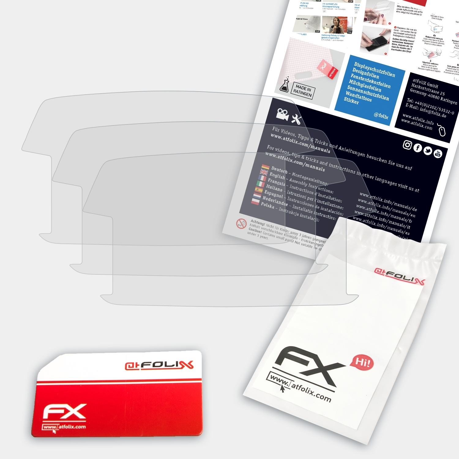 Bosch Displayschutz(für 3x Nyon) ATFOLIX FX-Antireflex