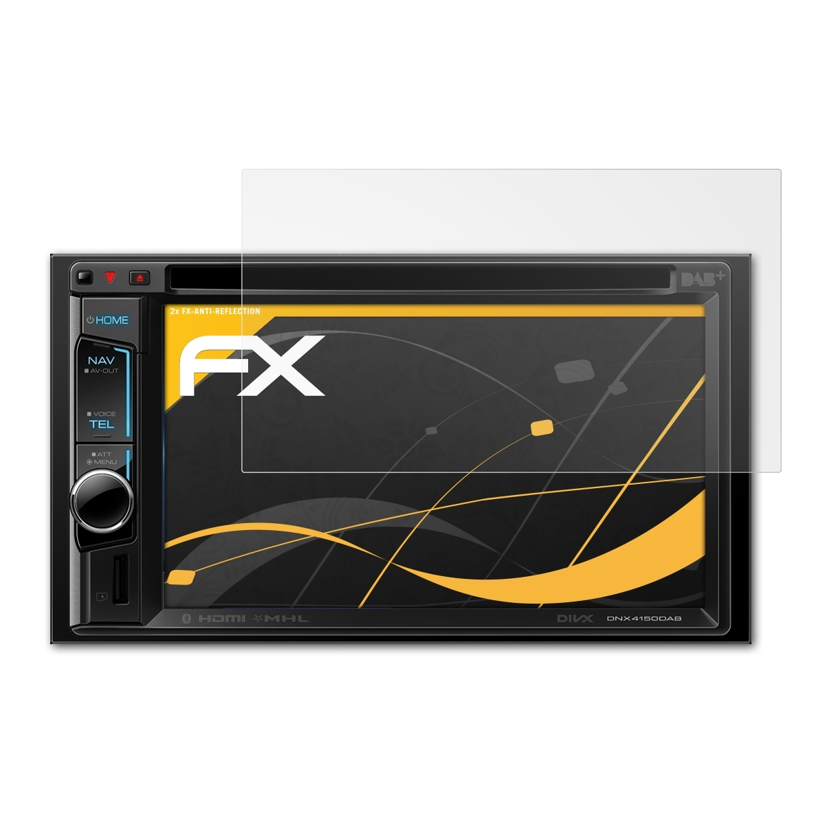ATFOLIX 2x FX-Antireflex Displayschutz(für Kenwood DNX4150DAB)