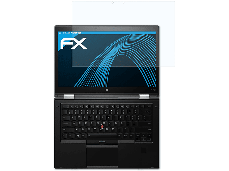 ATFOLIX 2x FX-Clear Displayschutz(für Lenovo ThinkPad X1 Yoga (1st Gen. 2016))