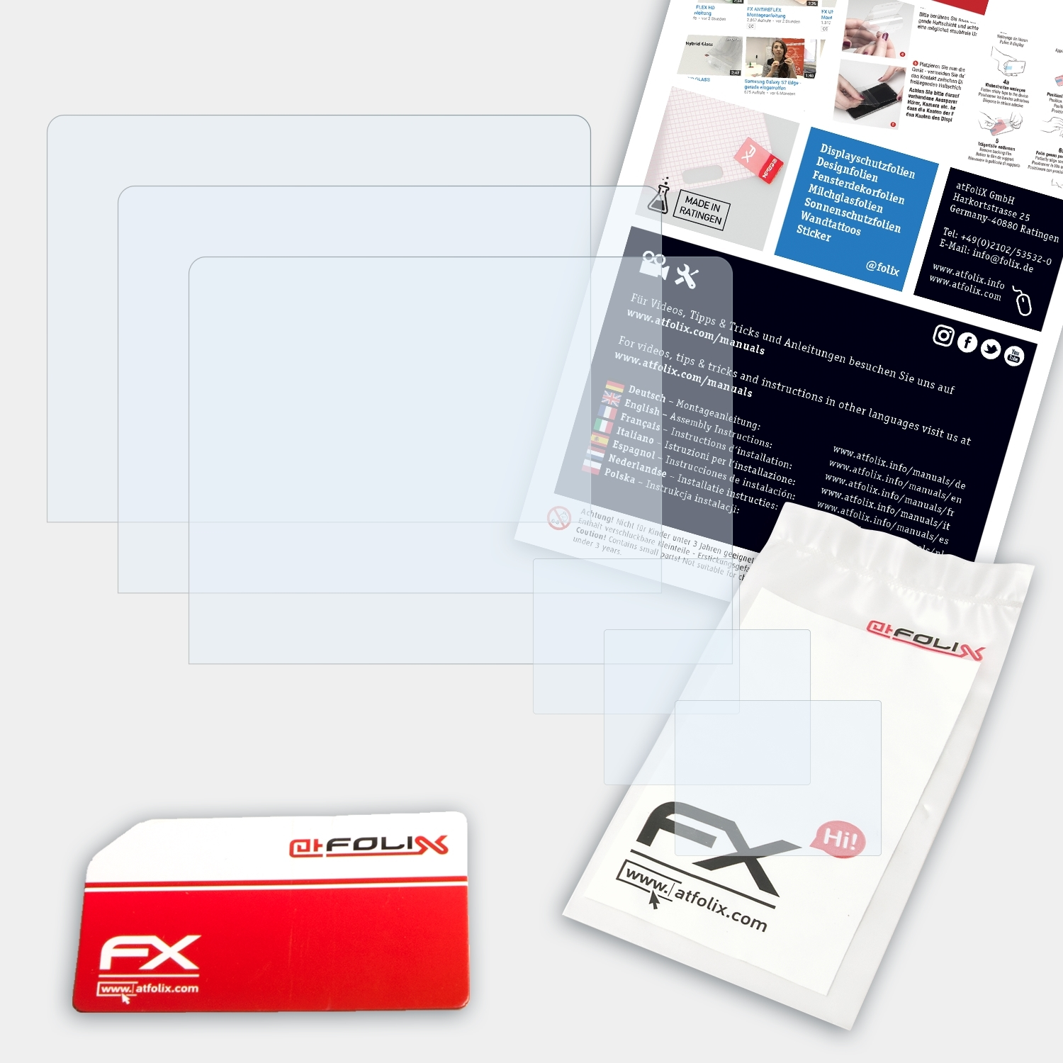 ATFOLIX FX-Clear H6D) Hasselblad Displayschutz(für 3x