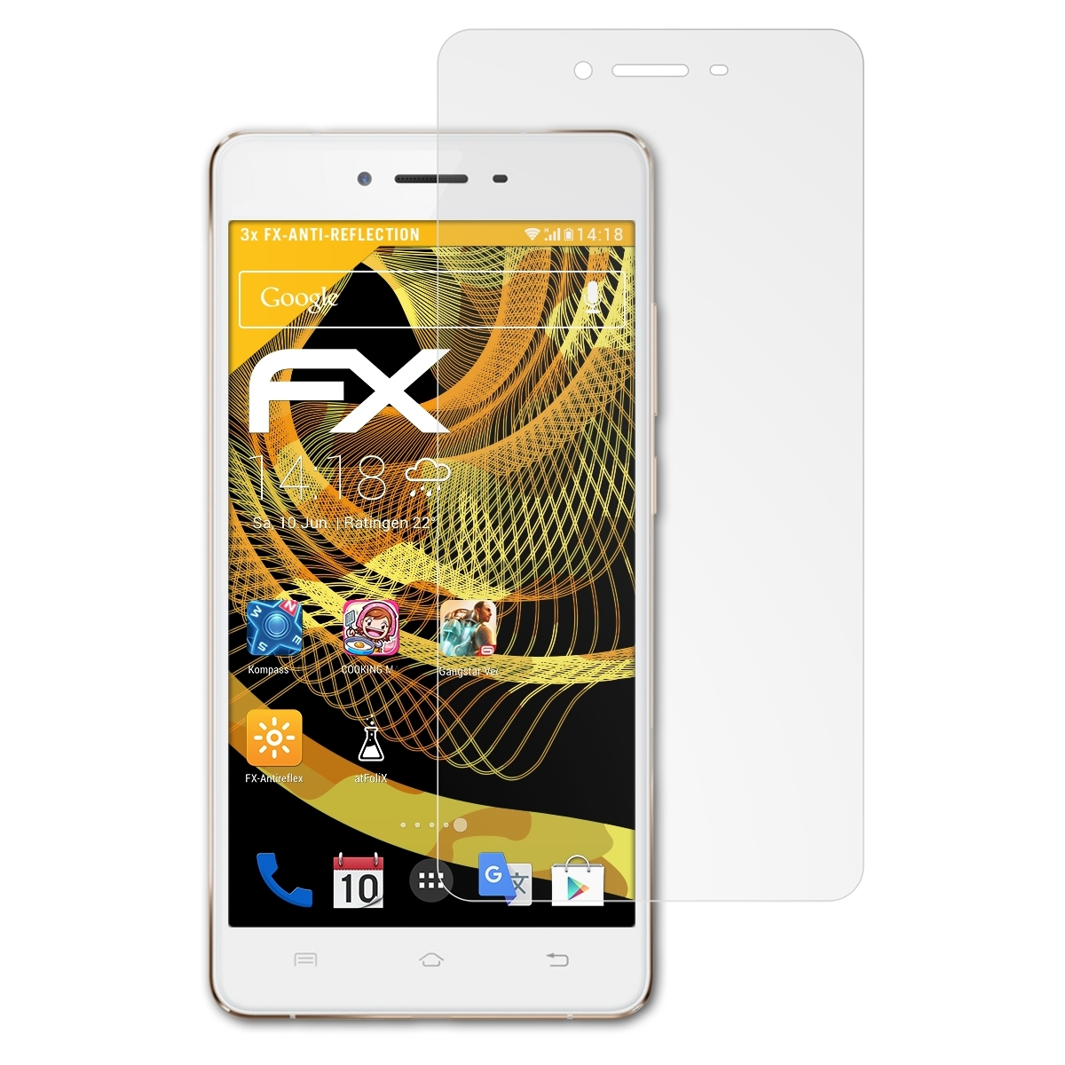 Vivo Max) ATFOLIX Displayschutz(für 3x FX-Antireflex V3