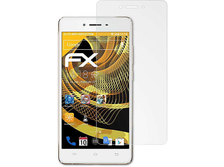 ATFOLIX 3x FX-Antireflex Displayschutz(für Vivo Max) V3