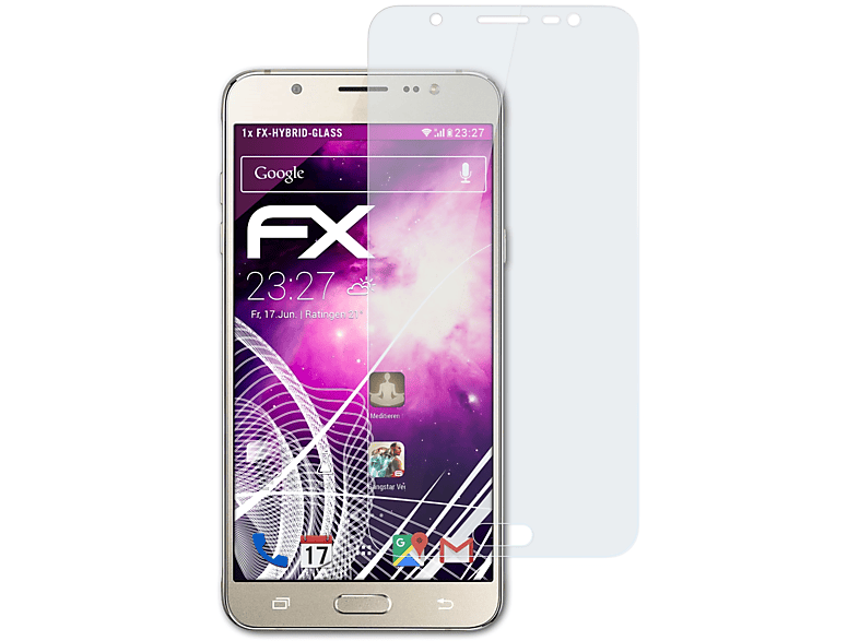 Samsung J7 Schutzglas(für Galaxy (2016)) ATFOLIX FX-Hybrid-Glass