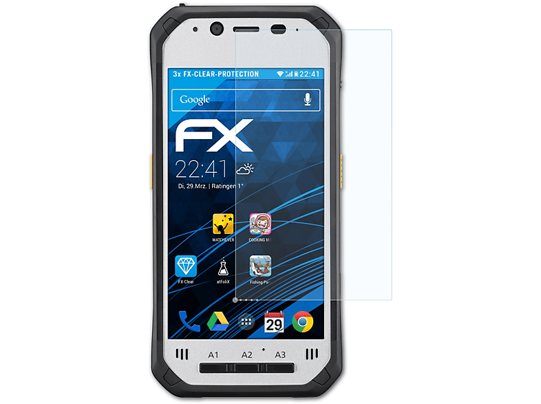 ATFOLIX 3x FX-Clear Displayschutz(für Panasonic Toughpad FZ-N1 / FZ-F1)