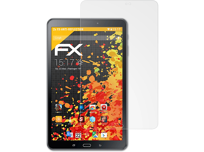 ATFOLIX 2x FX-Antireflex (2016)) A 10.1 Galaxy Tab Displayschutz(für Samsung