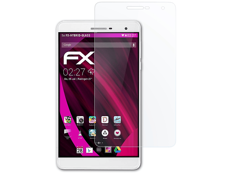 ATFOLIX FX-Hybrid-Glass Schutzglas(für M2 Huawei MediaPad 7.0)