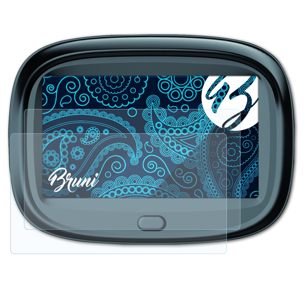 2x Blaupunkt Basics-Clear 43 BRUNI MotoPilot Schutzfolie(für EU)