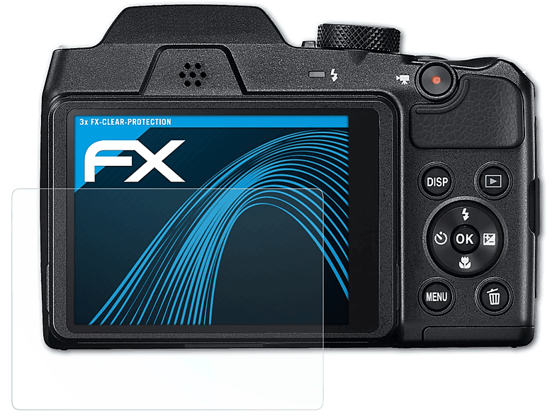 ATFOLIX FX-Clear Coolpix B500) 3x Displayschutz(für Nikon