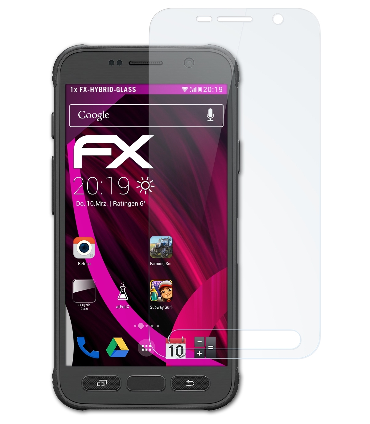 Active) FX-Hybrid-Glass S7 Schutzglas(für Galaxy Samsung ATFOLIX