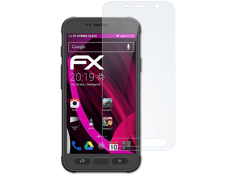 ATFOLIX FX-Hybrid-Glass Schutzglas(für Samsung Galaxy S7 Active)