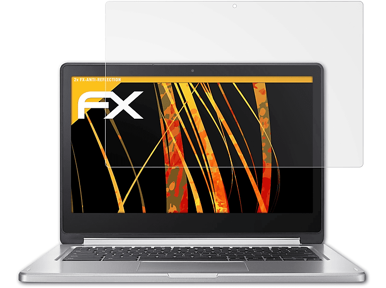 ATFOLIX 2x FX-Antireflex Displayschutz(für Google (Acer)) R13 Chromebook