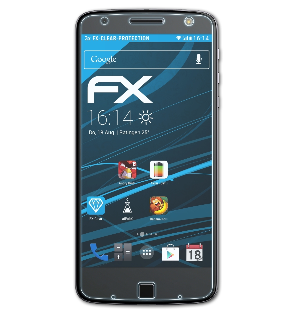 Motorola 3x FX-Clear Lenovo Z) ATFOLIX Displayschutz(für Moto