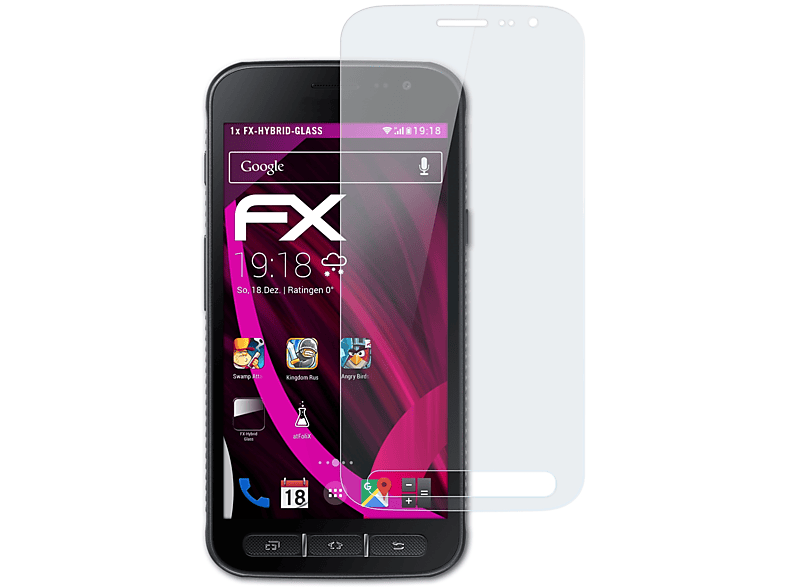 ATFOLIX FX-Hybrid-Glass Schutzglas(für Galaxy 4) Samsung Xcover