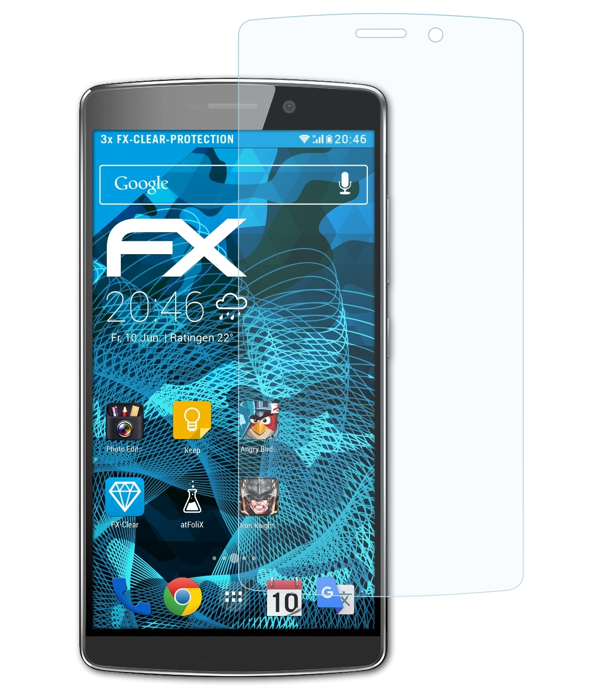 ATFOLIX 3x FX-Clear C5 TP-Link Displayschutz(für Max) Neffos