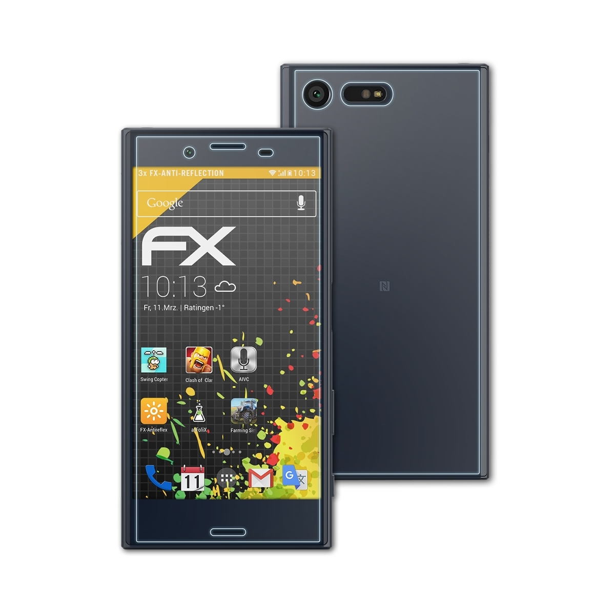 Xperia Displayschutz(für ATFOLIX FX-Antireflex Sony X 3x Compact)