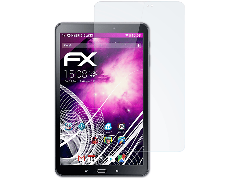 ATFOLIX FX-Hybrid-Glass Schutzglas(für Samsung Galaxy Tab A 10.1 (2016))