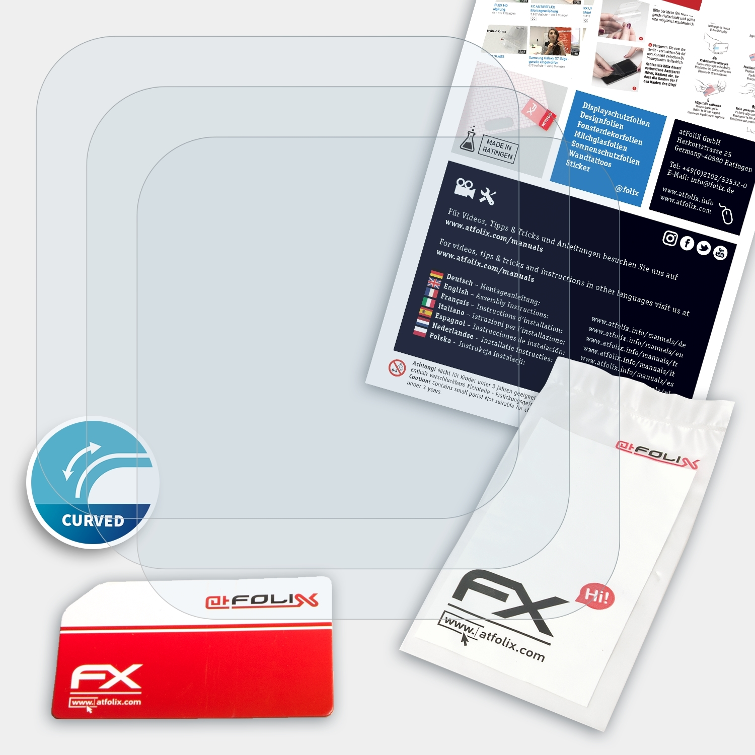 Garmin FX-ActiFleX ATFOLIX 3) Vivofit 3x Displayschutz(für