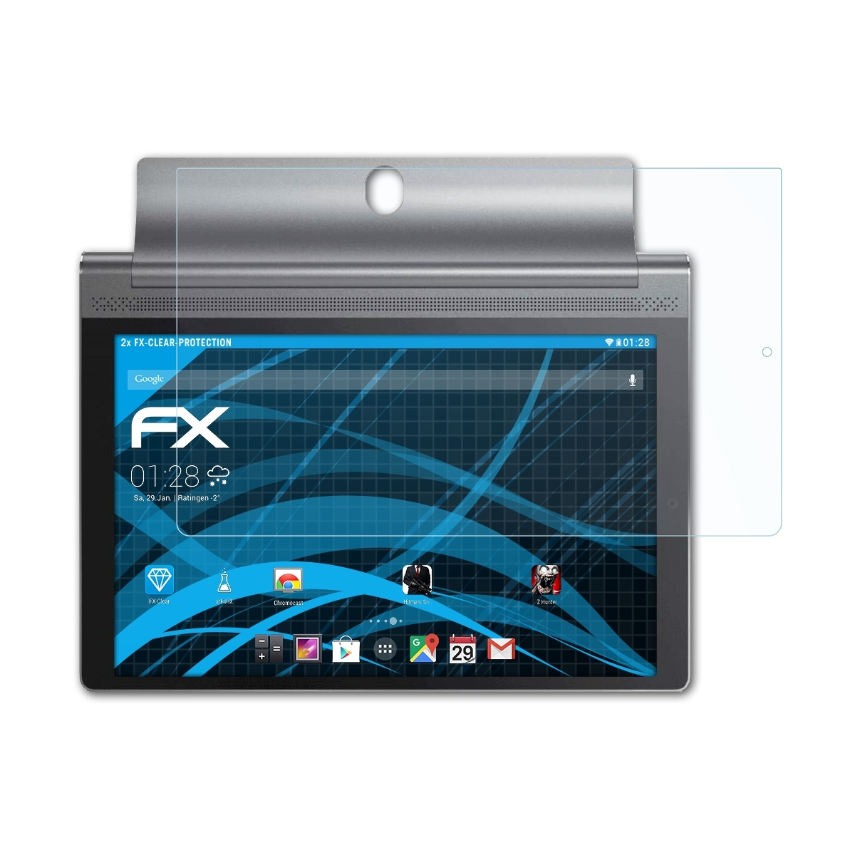Displayschutz(für FX-Clear Plus) Tab Yoga 2x ATFOLIX 3 Lenovo