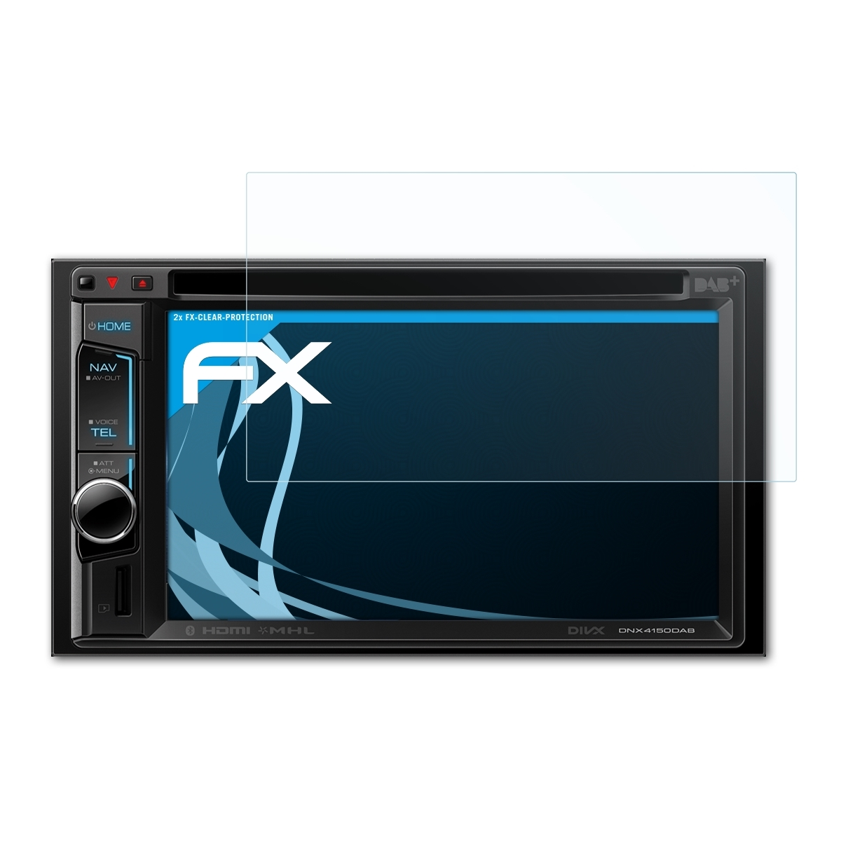 ATFOLIX 2x Kenwood Displayschutz(für DNX4150DAB) FX-Clear