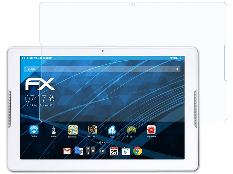 ATFOLIX 2x FX-Clear Displayschutz(für Acer Iconia One 10 (B3-A30))