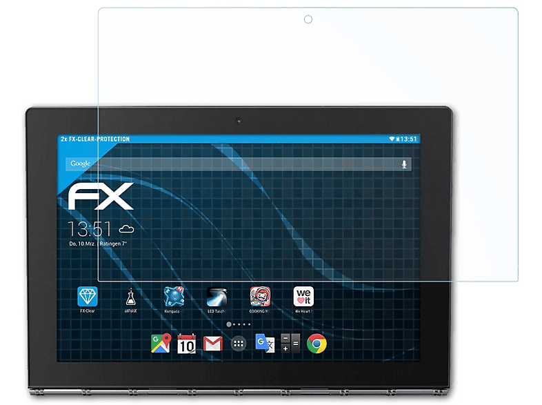 ATFOLIX 2x FX-Clear Displayschutz(für Lenovo Yoga Book)