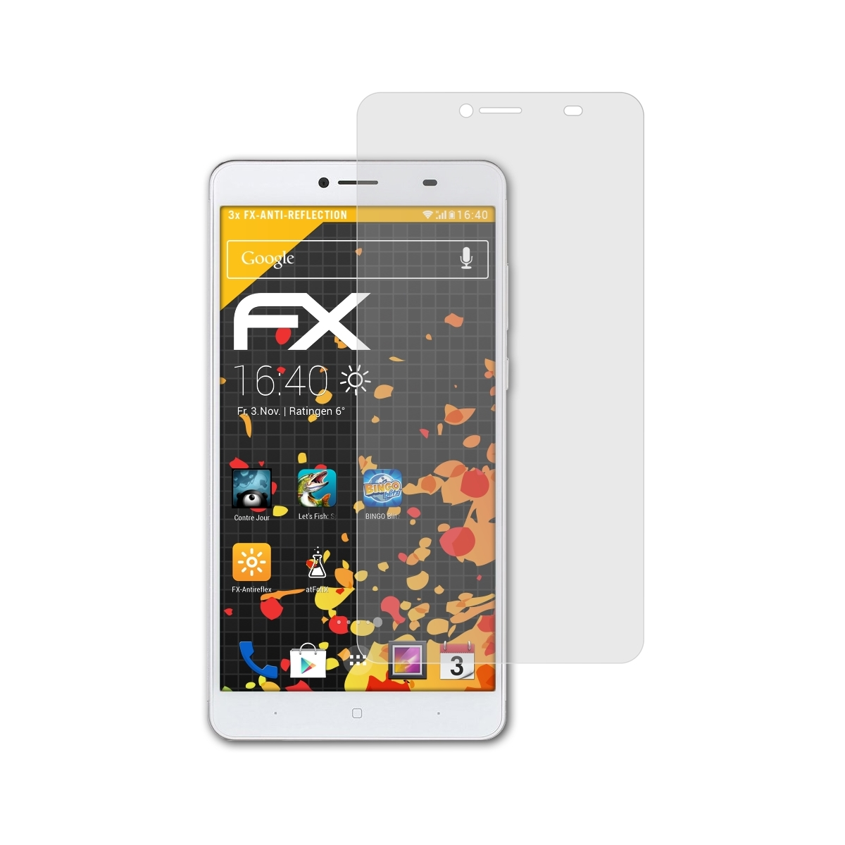 ATFOLIX 3x FX-Antireflex Displayschutz(für Y6 Max) Doogee