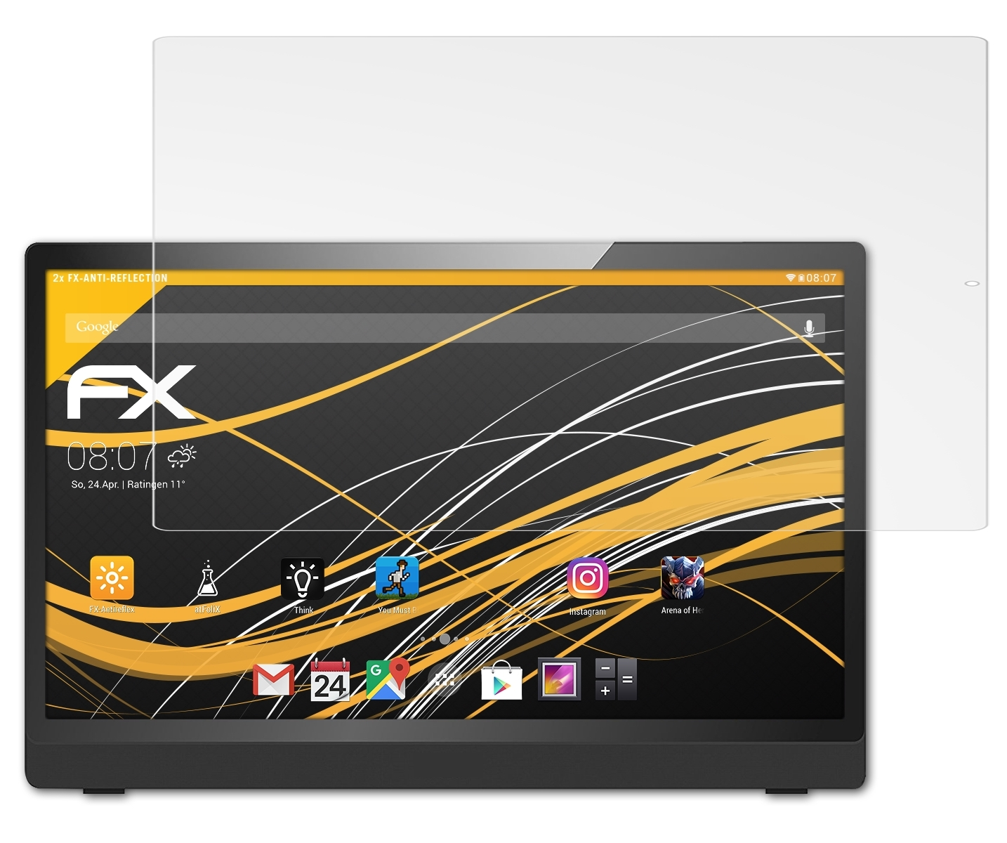 MegaPad Xoro 2x 2704) ATFOLIX Displayschutz(für FX-Antireflex