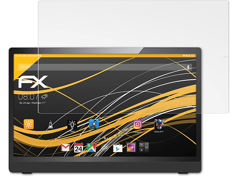 MegaPad Xoro 2x 2704) ATFOLIX Displayschutz(für FX-Antireflex